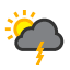 Lerik hava durumu: Patchy light rain in area with thunder